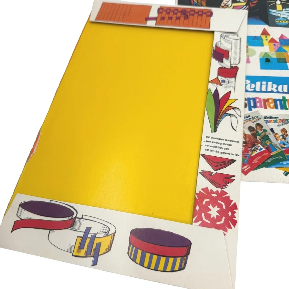 Pelikan Craft Paper Glanzpapier Transparentpapier Multicolor Vintage 70s
